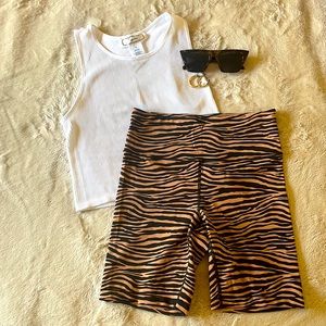 Tiger Stripe Biker Shorts - S **WILL BE DONATED TOMORROW